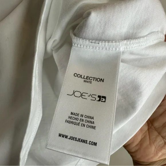 Joe's Jeans Womens Ruffle Eyelet Sleeve 100% CottonTop White Stylish Size XS NWT - Picture 6 of 9
